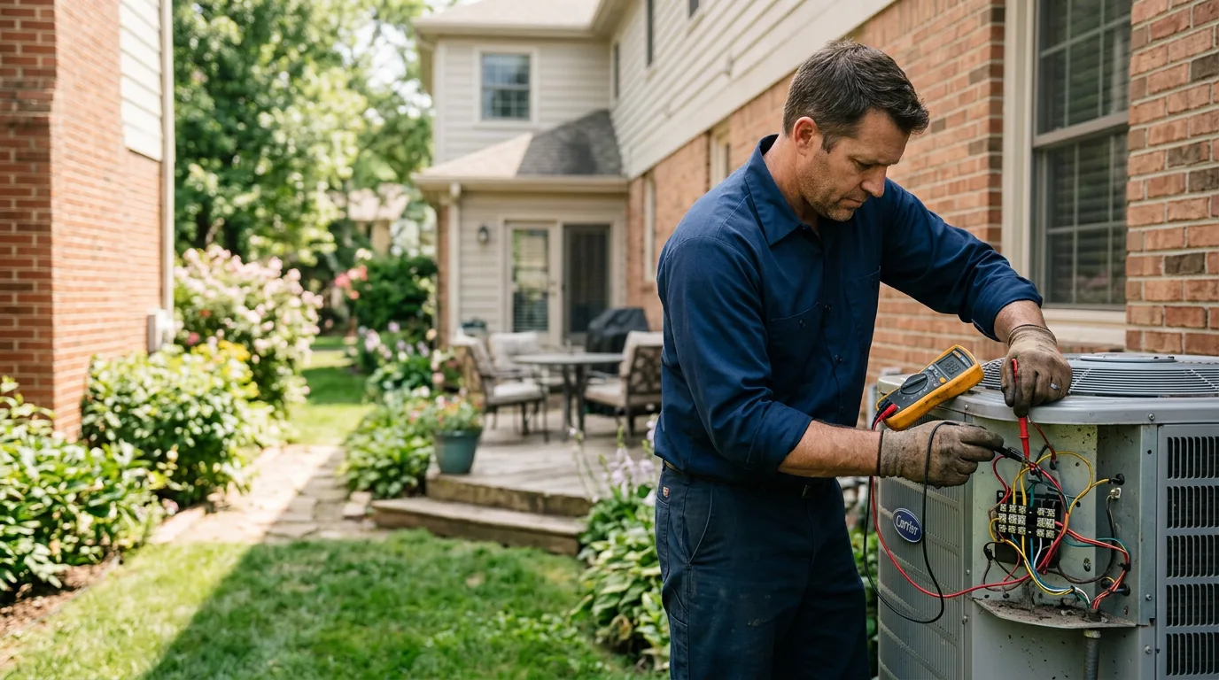 HVAC technician working near Camden, TN